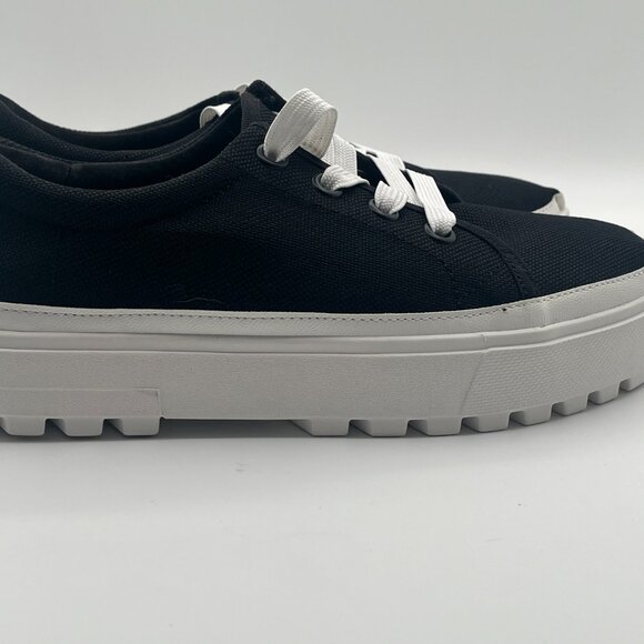 Toms‎ Alpargata Lug Platform Lace Up Sneakers Black/White 6 M Brand New - Picture 5 of 5